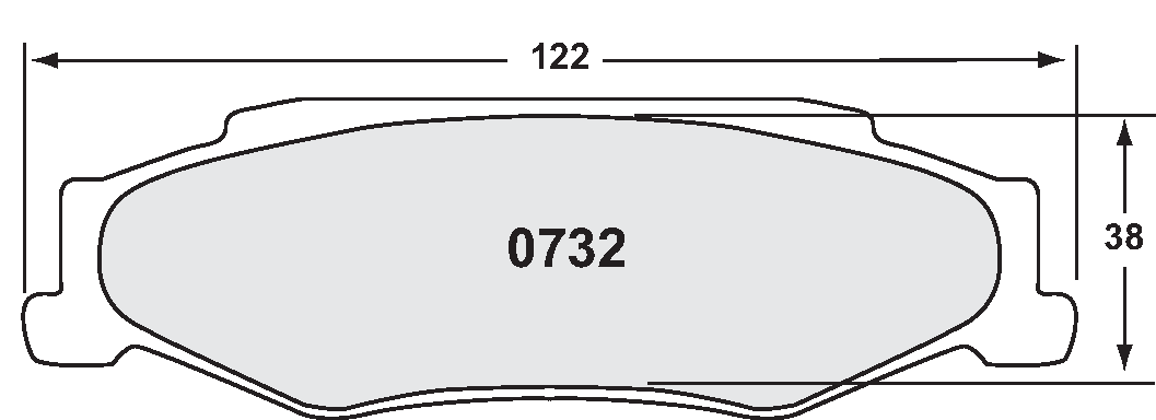 PFC 0732.11.17.44 Rear Brake Pads for CHEVROLET Corvette C6 (Excluding Z06 / ZR1) (11 Compound, 17 mm) Photo-0 