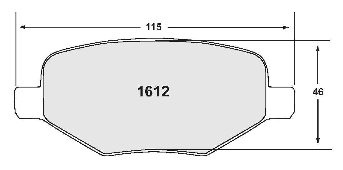 PFC 1612.22 Rear Brake Pads for FORD Taurus / Police Interceptor / Flex / Explorer (HD Brakes) 2013- (Z-Rated Compound) Photo-0 