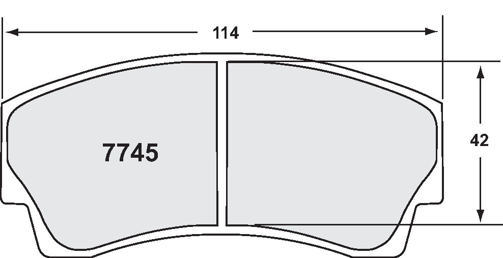 PFC 7745.13.16.44 Rear Brake Pads for Caliper D2 / K-Sport 4-Piston / 6-Piston (13 Compound, 16 mm) Photo-0 