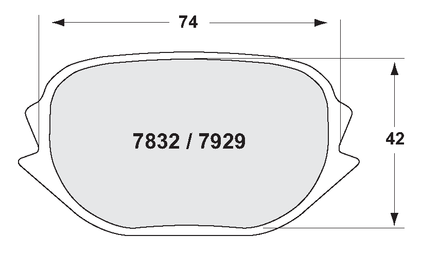 PFC 7832.13.14.44 Brake Pads for RENAULT Clio R3T (Tarmac & Gravel) (13 Compound, 14 mm) Photo-0 
