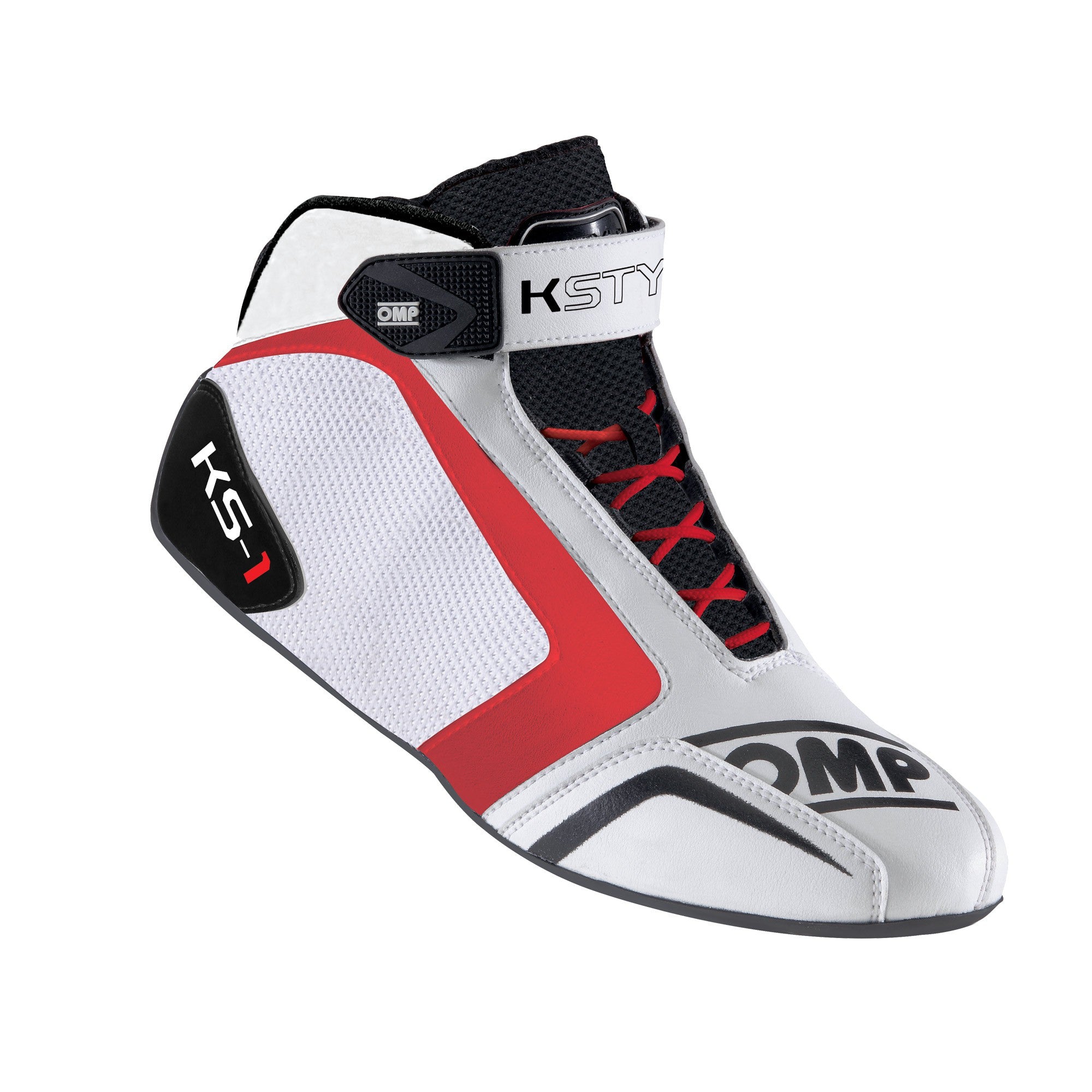 OMP KC0-0815-A01-120-39 (IC/81512039) Kart shoes KS-1, white/black/red, size 39 Photo-0 