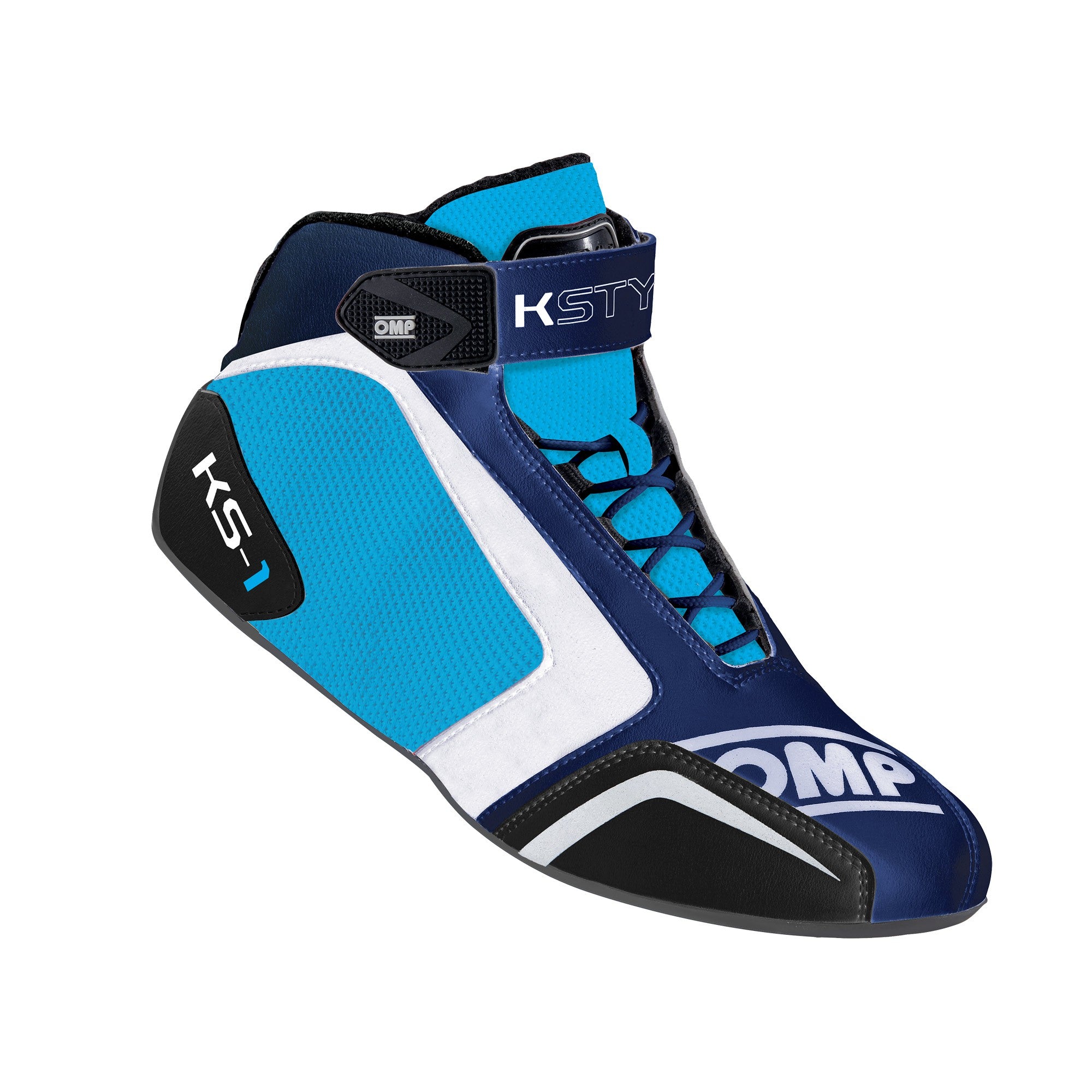 OMP KC0-0815-A01-244-48 (IC/81524448) Kart shoes KS-1, blue navy/white/cyan, size 48 Photo-0 