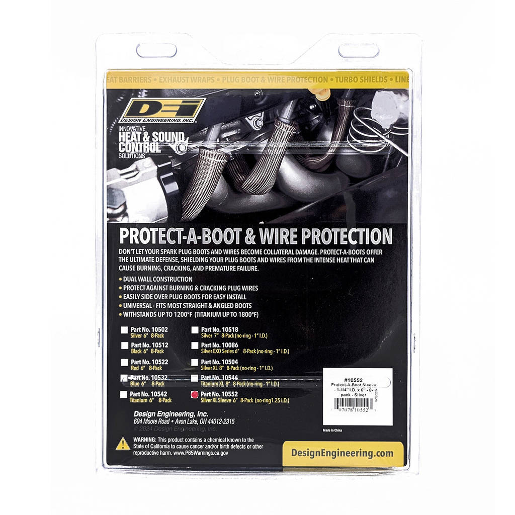 DEI 010552 Protect-A-BootsSleeve 1-1/4" I.D. x 6" 8-pack Silver Photo-2 