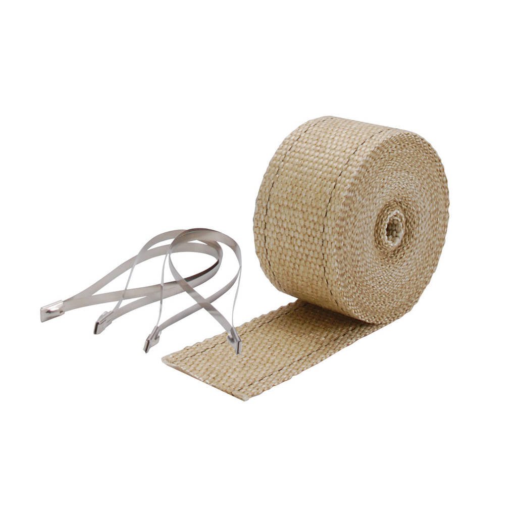 DEI 010122 Exhaust Wrap Kit Pipe Wrap & Locking Tie Tan Photo-0 