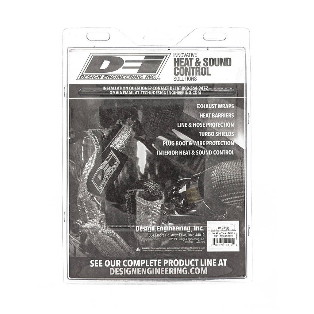 DEI 010210 Stainless Steel Positive Locking Tie 1/4" (7mm) x 20" 10 per pack Photo-2 