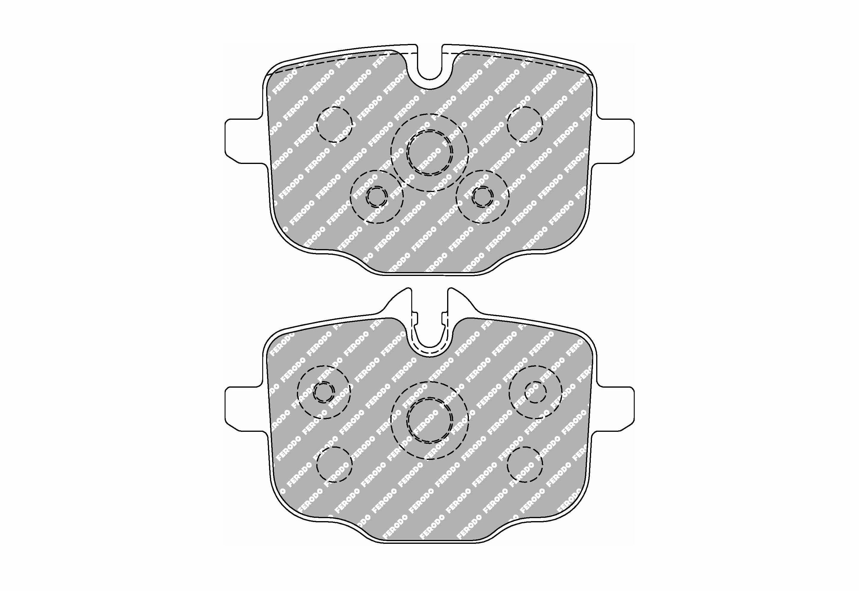 FERODO FCP4381H DS2500 Brake Pads Rear for BMW M5 (F10) / M6 (F12/F13) Photo-0 