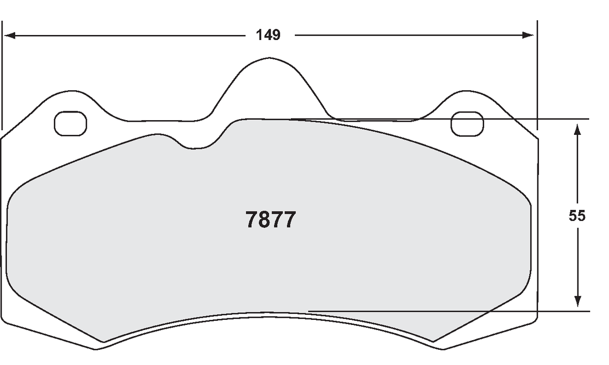 PFC 7877.10 Brake Pads for 16.7 mm thick suits AP 6 pot kits CP7040 caliper (Z-Rated Compound) Photo-0 