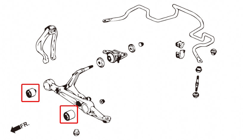 HARDRACE 6256-H CIVIC EG/DC2 FRONT LOWER ARM BUSHING (PILLOW BALL) 4PCS/SET Photo-1 
