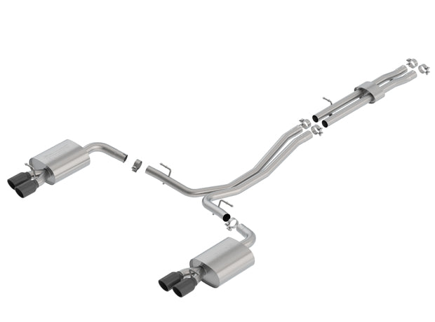 BORLA 140765BC Exhaust system "S-TYPE" for FORD EXPLORER SPORT 6.00 "BLACK CHROME TIP Photo-0 