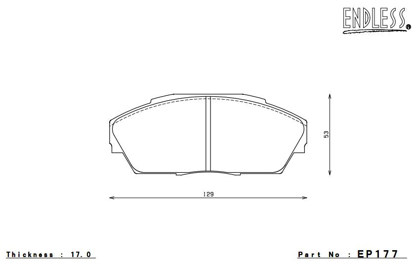 ENDLESS EP177SSY Front brake pads ACURA INTEGRA(90-93)/LEGEND(86-90)/HONDA ACCORD(88-89) Photo-0 