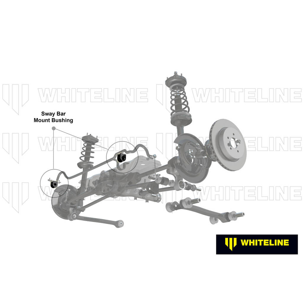 WHITELINE KBR18-20 Heavy Duty Rear Sway Bar Mount Kit - 20mm for Subaru Forester SF, SG Photo-1 