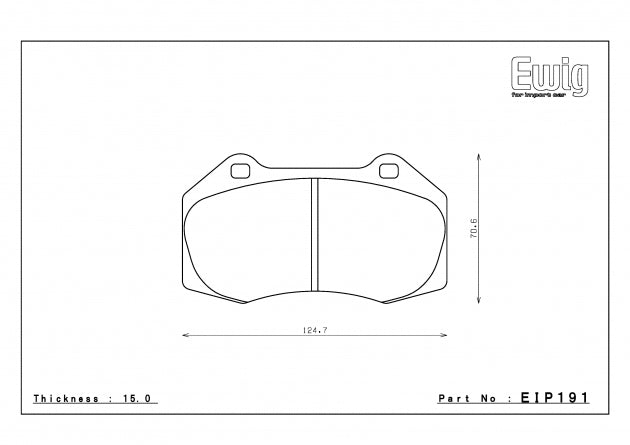 ENDLESS EIP191MX72 Front brake pads RENAULT CLIO RS, OPEL CORSA OPC NE, ABARTH 500 Photo-0 