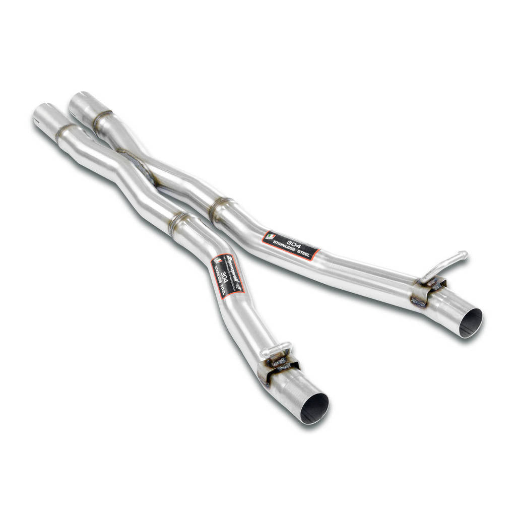 SUPERSPRINT 390813 Centre pipes kit Right - Left with "X". - Replace OEM centre exhaust FERRARI Photo-0 