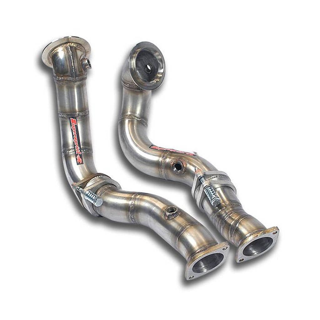 SUPERSPRINT 789611 Turbo downpipe kit Right - Left with expansion joints - ( Replace pre-kat ) BMW E Photo-0 