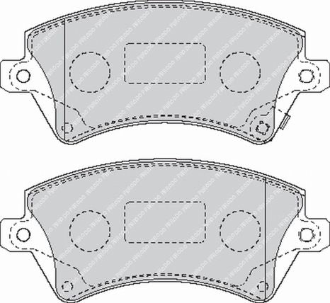 FERODO FCP1573H Front Brake Pads DS2500 for TOYOTA Corolla 2002-2006 Photo-0 