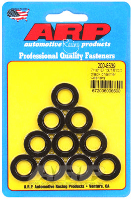 ARP 200-8539 Washer Kit 7/16" ID 13/16" OD black oxide chamfer washers Photo-0 