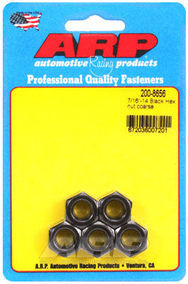 ARP 200-8656 Nut Kit 7/16"-14 black coarse hex Photo-0 