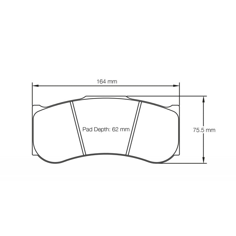 PAGID S2019RSX001 Front Brake Pads RSX for BMW M4 GT4 (F82) / M6 GTLM / M6 GT3 Photo-3 