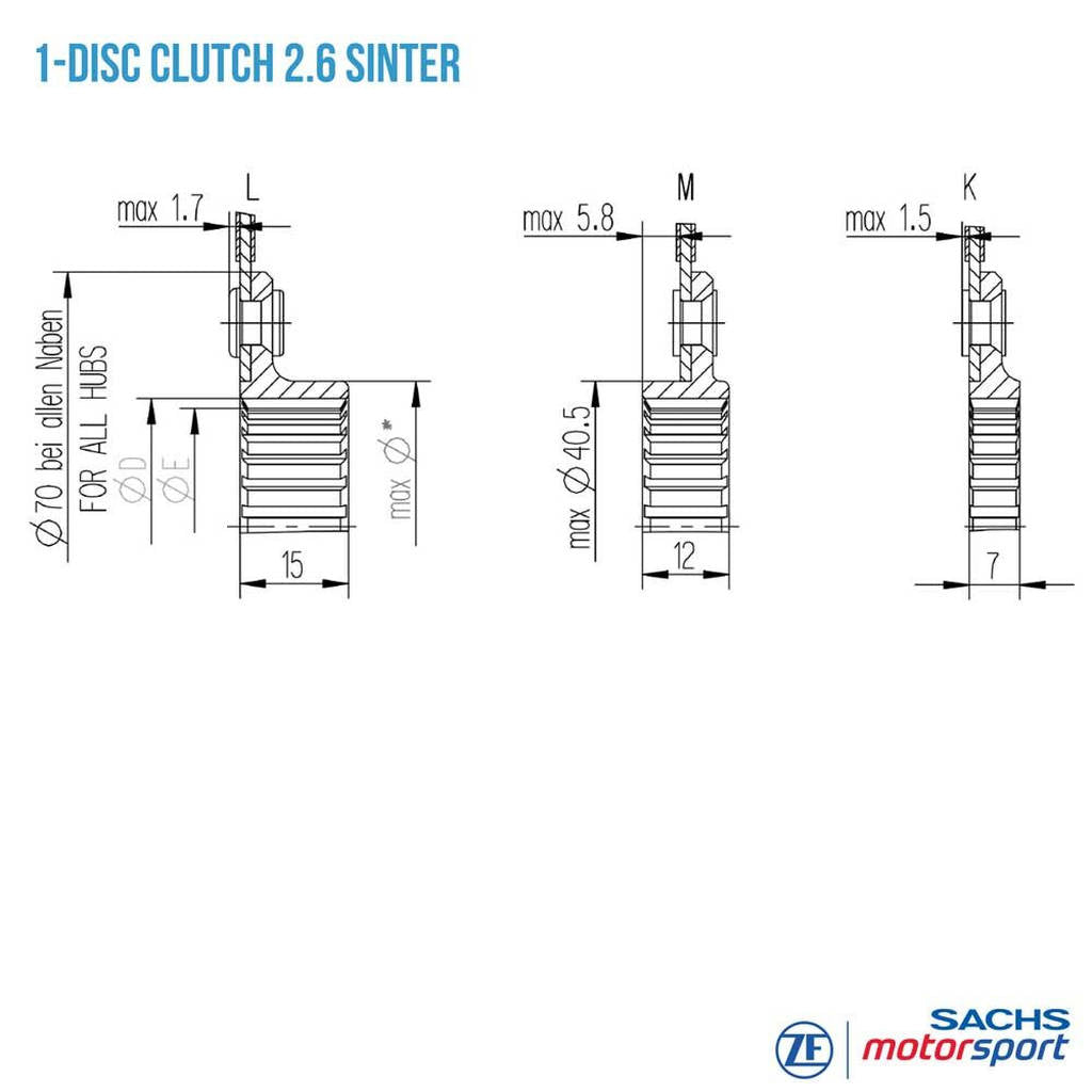 SACHS PERFORMANCE 881864000943 Clutch Disc RCS 184-S2.6 Photo-2 