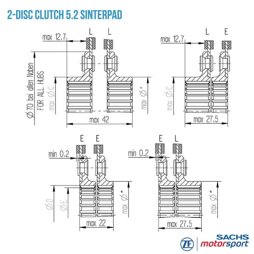 SACHS PERFORMANCE 881864002274 Clutch Disc RCS 140-S5.2 Photo-2 