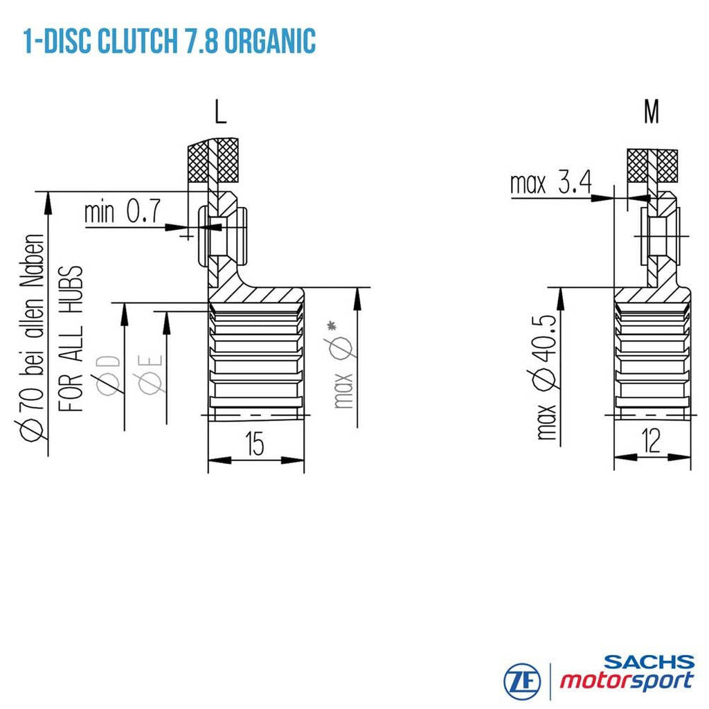 SACHS PERFORMANCE 881864002028 Clutch Disc RCS 180-O7.8 Photo-2 