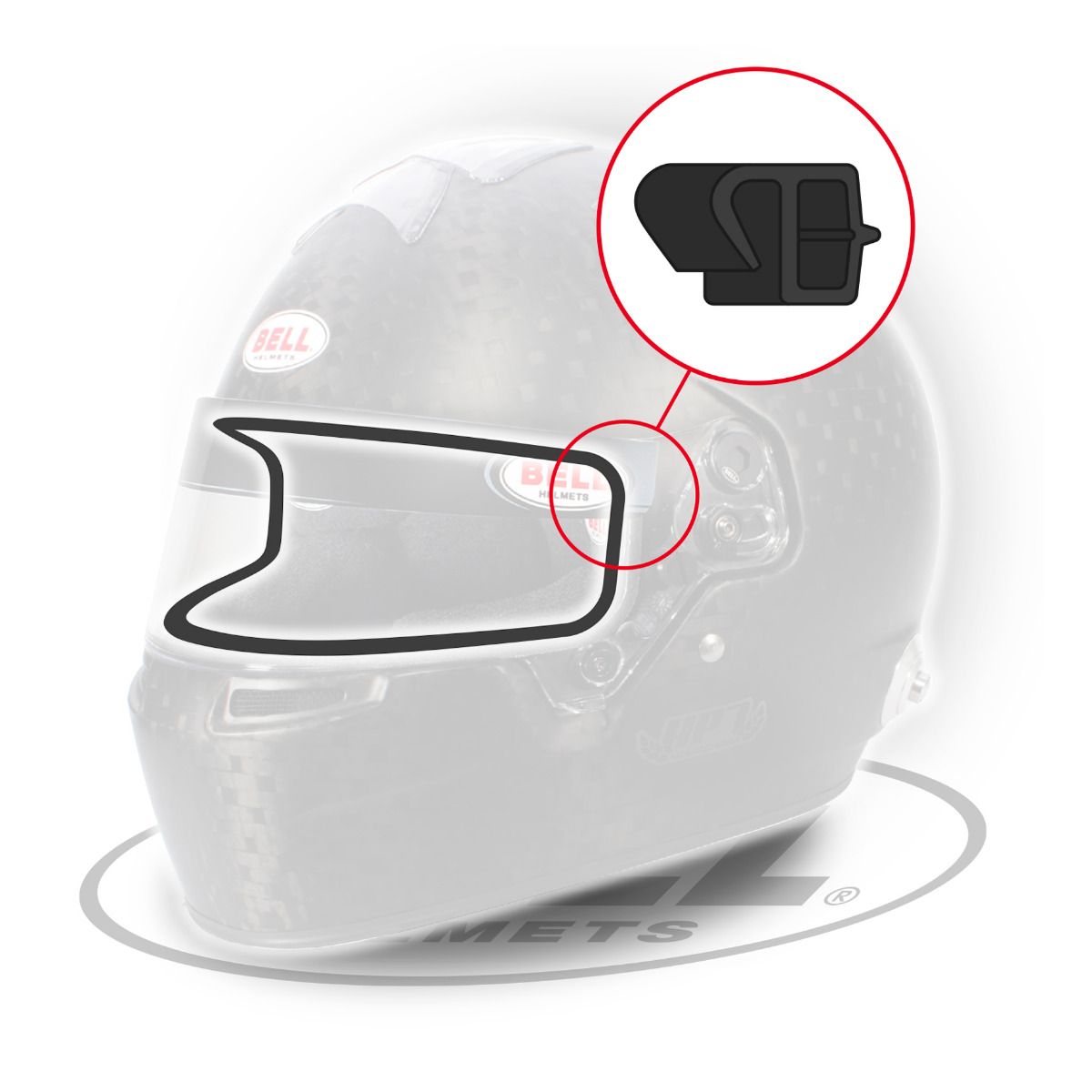 BELL 2090011 Rubber profile kit - visor eyeport edge, 77 cm lenth, black Photo-0 