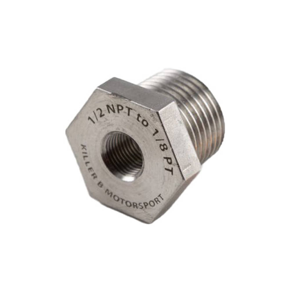 KILLER B Motorsport NPTPT Oil Temperature Sensor Adapter 1/2NPT to 1/8PT Photo-0 
