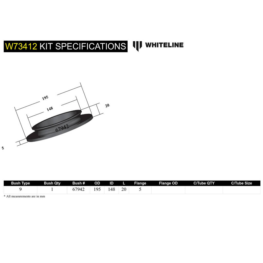 WHITELINE W73412 Rear Coil Spring Pad - Bushing Kit for Toyota Land Cruiser 200 Series Photo-4 