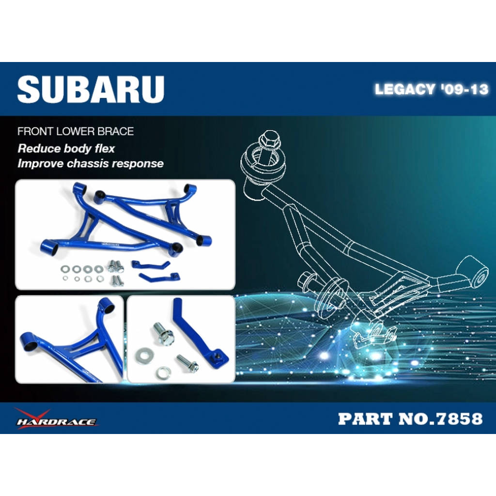 HARDRACE 7858 BODY REINFORCED BAR SUBARU LEGACY 09-13 Photo-2 