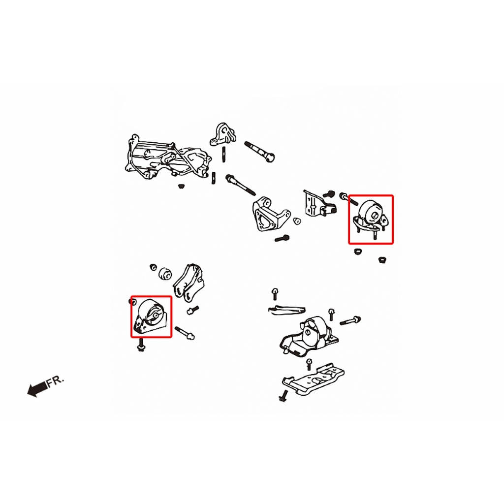HARDRACE 6383 HARDEN ENGINE MOUNT TOYOTA COROLLA 93-96 Photo-1 
