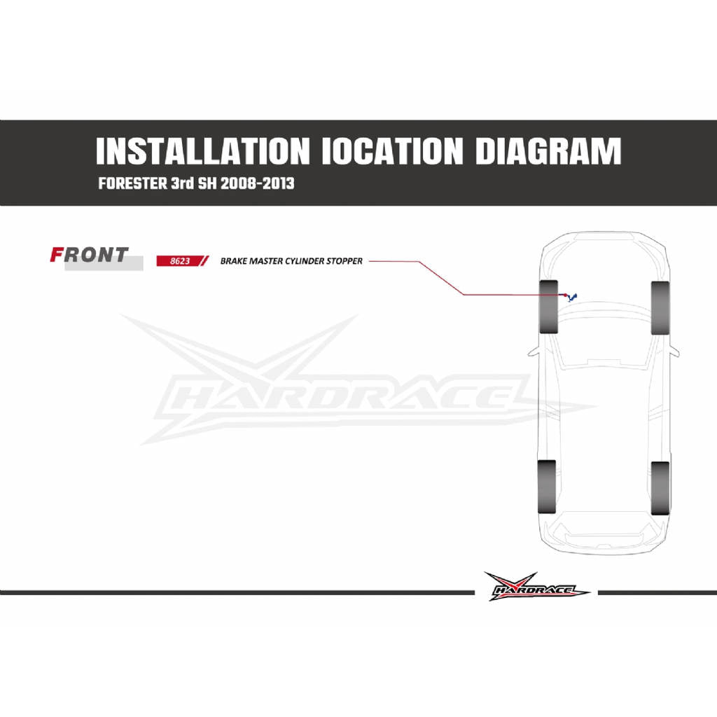 HARDRACE 8623 BODY REINFORCED BAR SUBARU FORESTER '09-12 Photo-5 