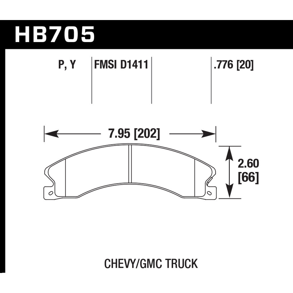 HAWK HB705P.776 Brake Pads SuperDuty Photo-2 