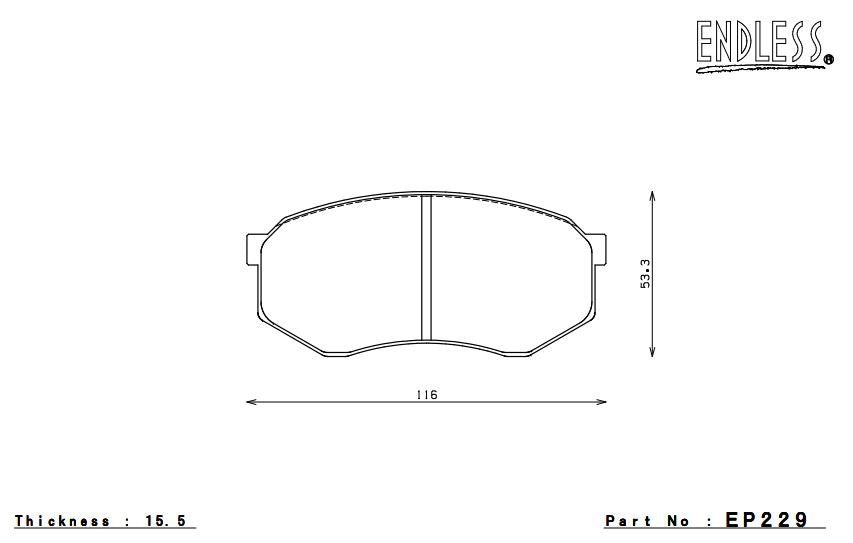 ENDLESS EP229MA45B Front brake pads TOYOTA Tacoma 98-02 Photo-0 