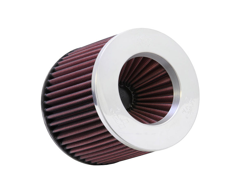 K&N RR-3003 Reverse Conical UNIVERSAL Air Filter 3"FLG, 6"B, 5-1/4"T, 5"H; POLISHED TOP Photo-0 