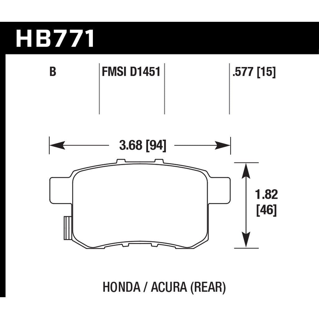 HAWK HB771B.597 Brake Pads HPS 5.0 Photo-2 
