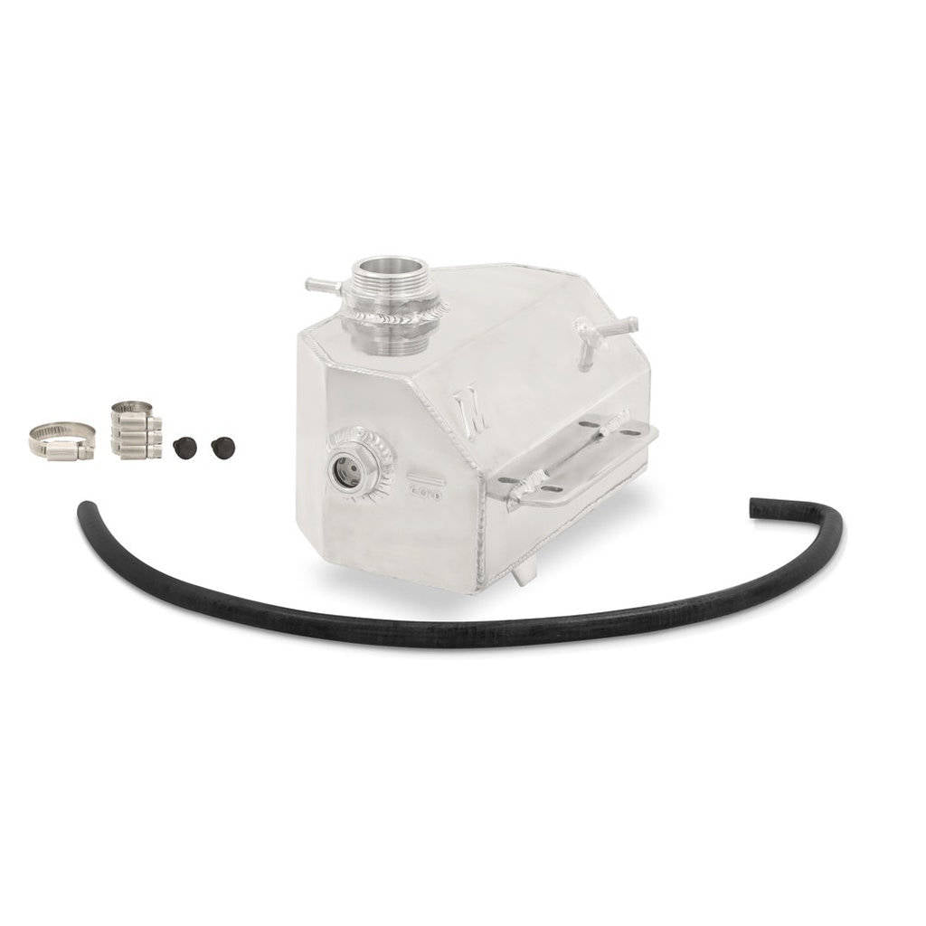 MISHIMOTO MMRT-MUS-15E FORD Mustang EcoBoost/V6/V8 Aluminum Coolant Expansion Tank, 2015+ Silver Photo-0 