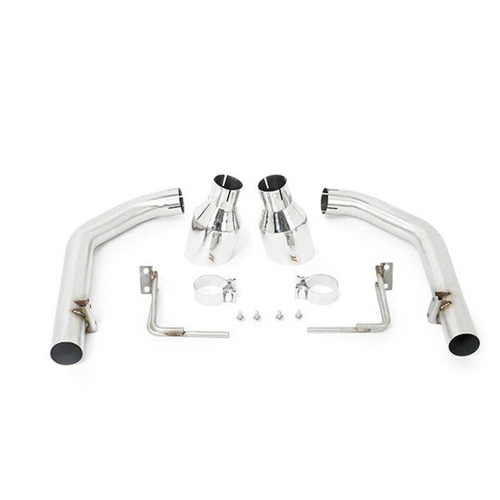 MISHIMOTO MMEXH-MUS8-15ARP FORD Mustang GT Race Axleback Polished Exhaust, 2015+ Photo-0 