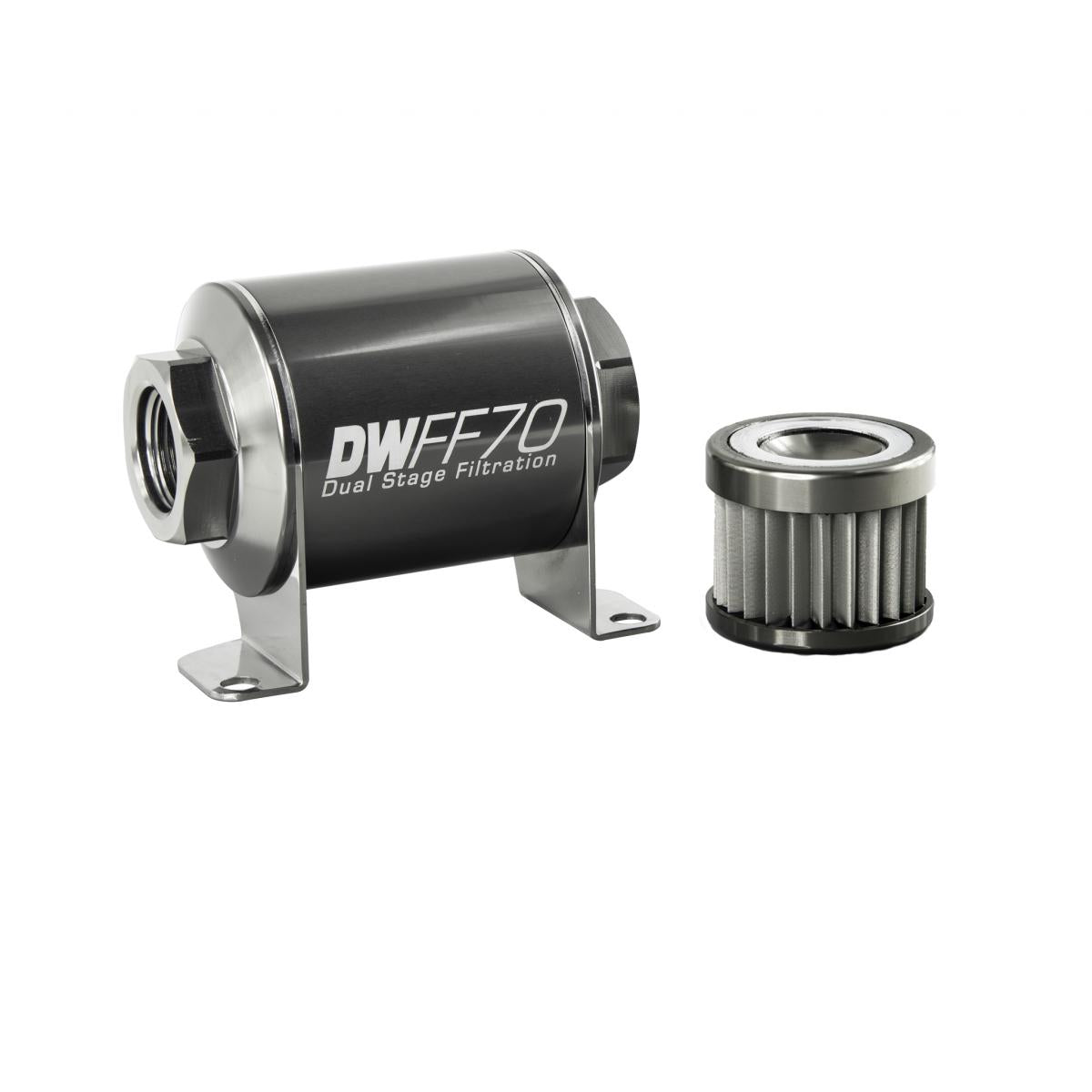 DEATSCHWERKS 8-03-070-010K In-line fuel filter element and housing kit, stainless steel 10 micron,-8 Photo-0 