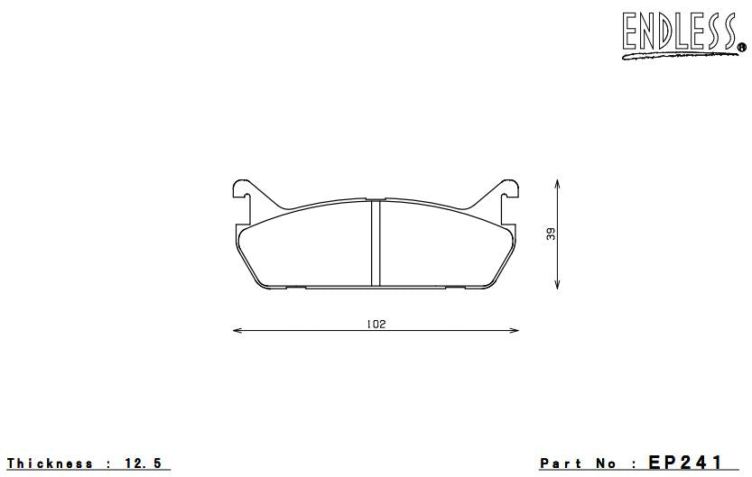 ENDLESS EP241SSY Rear brake pads MAZDA MX-5 MIATA(90-93)/PROTEGE 4WD/DOHC/2WD/SOHC(90-91) Photo-0 