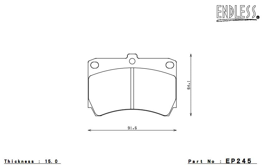 ENDLESS EP245SSY Rear brake pads NISSAN Pathfinder 88-95 Photo-0 