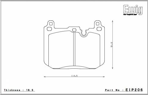 ENDLESS EIP206MX72PL Front brake pads BMW F20, F30 (M-Perf.), F80M3, F82 M4 (cast iron) Photo-0 