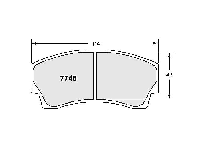 PFC 7745.01.16.44 Rear brake pads RACE 01 CMPD 16mm D2 / K-Sport 4-piston & 6-piston Photo-0 