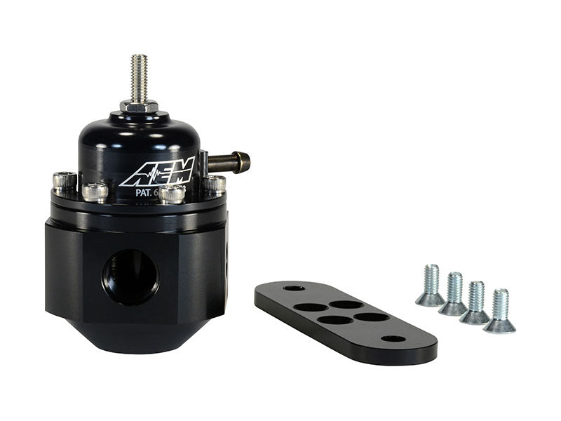 AEM 25-302BK UNIVERSAL Fuel Pressure Regulator, 20-150 psi (Black Anodized) Photo-0 