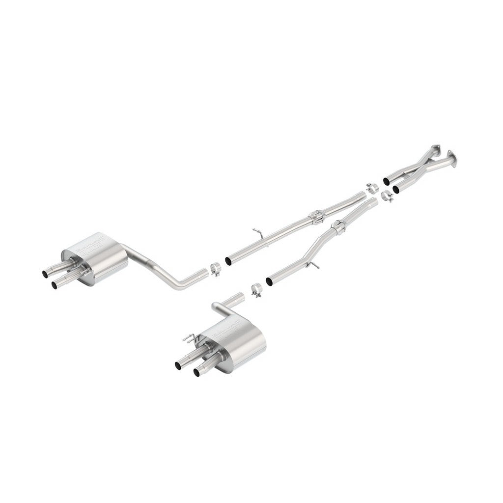 BORLA 140736 Exhaust system S-TYPE 2.25 inch (without limiters) KIA STINGER 2018 3.3L Photo-0 