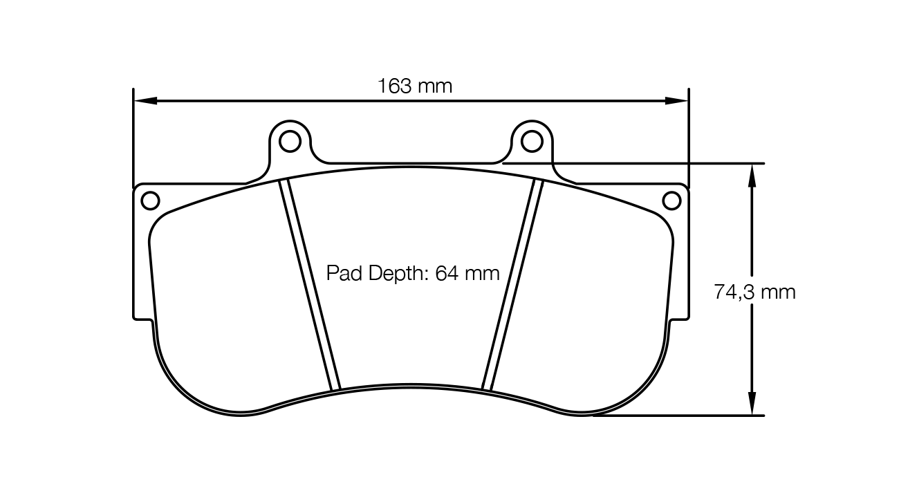 PAGID 2564-RST3 Front brake pads RST3 PORSCHE 991.2 GT3 R [race car] / MERCEDES-Benz AMG GT4 [race car] / AP Racing CP6269 Photo-0 