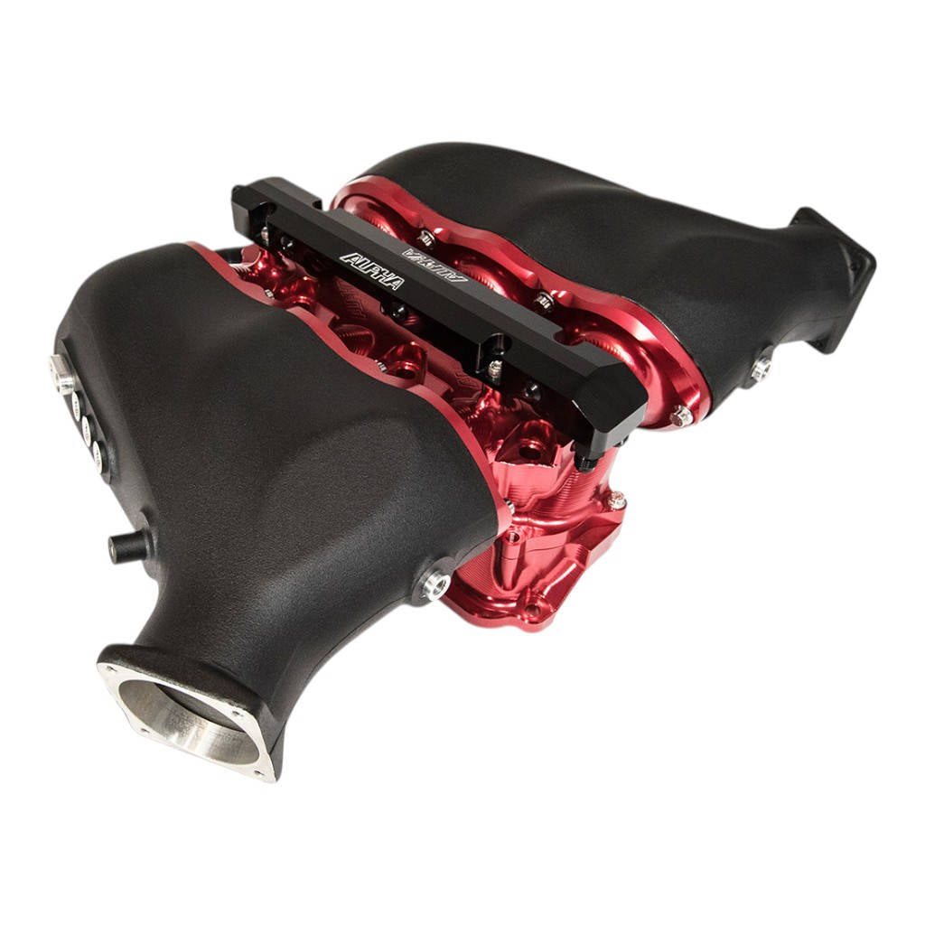 AMS ALP.07.08.0101-5 Billet Intake Manifold Standard Fuel Rail 6 Injector Clear Anodized for NISSAN GT-R (R35) Photo-4 