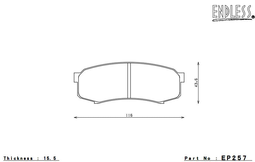 ENDLESS EIP257CCRg Front brake pads VW Golf VII GTi/TSI Photo-0 