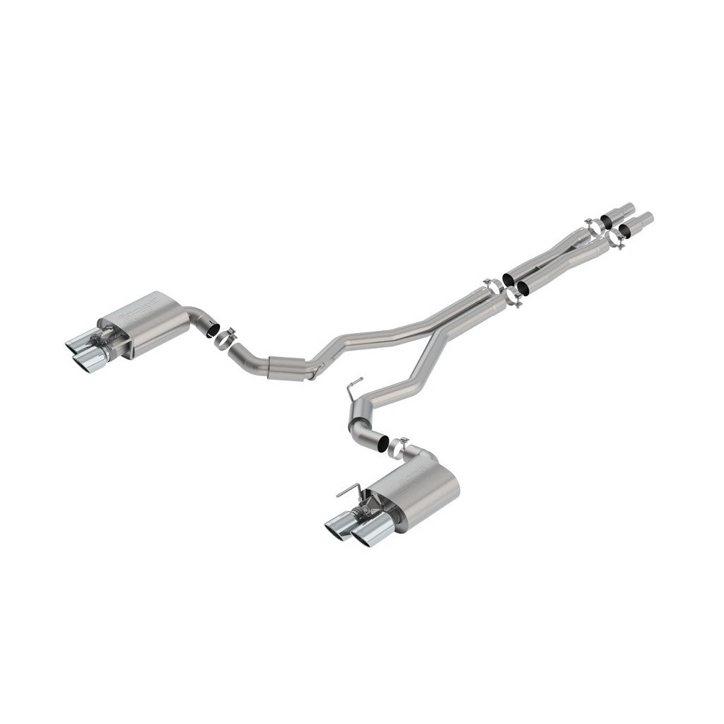BORLA 140742 Cat-Back Exhaust S-Type MUSTANG GT 2018 5.0L V8 AT / MT RWD 3" CHROME TIPS Photo-0 