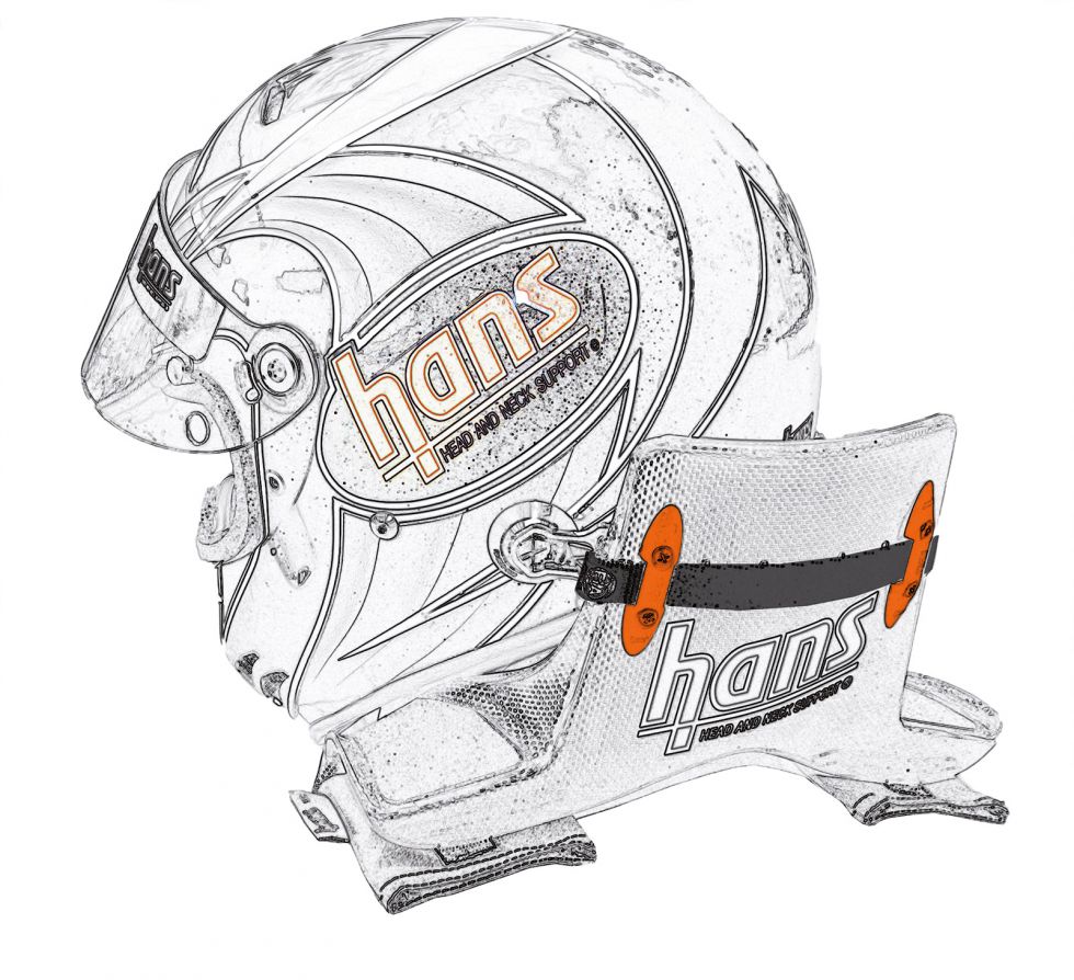 SCHROTH 00030-17 Sliding Tethers HANS, length: 17“ with SCHROTH logo (for open face Rally Helmets) Photo-2 