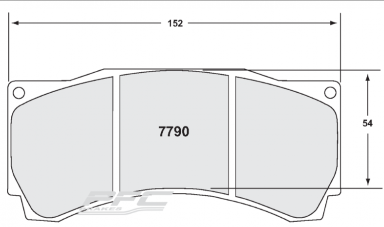 PFC 7790.333.25.44 Front brake pads RACE 333 CMPD 25mm BMW M3 GT4 (AP Racing CP9660) (oid article 7790.333.25.44) Photo-0 